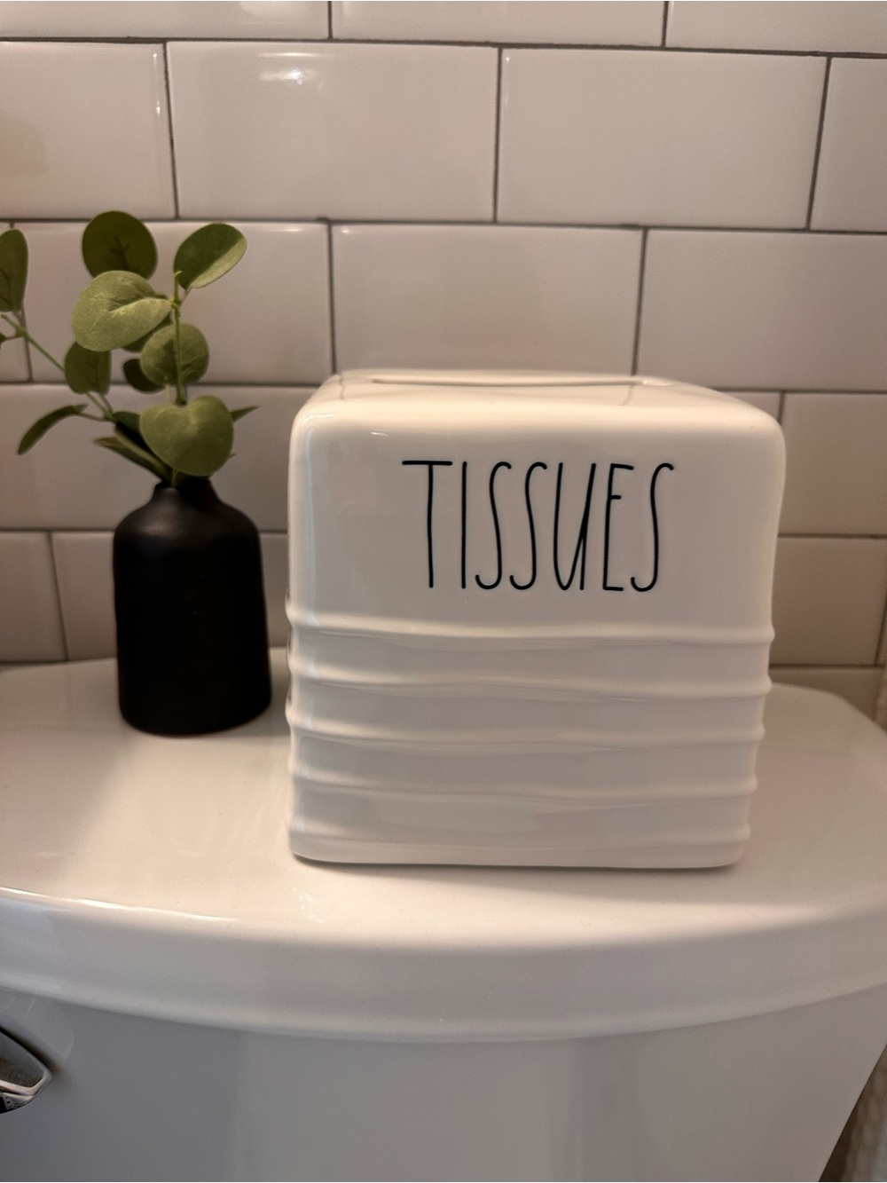 Rae Dunn Ceramic Tissue Box Cover